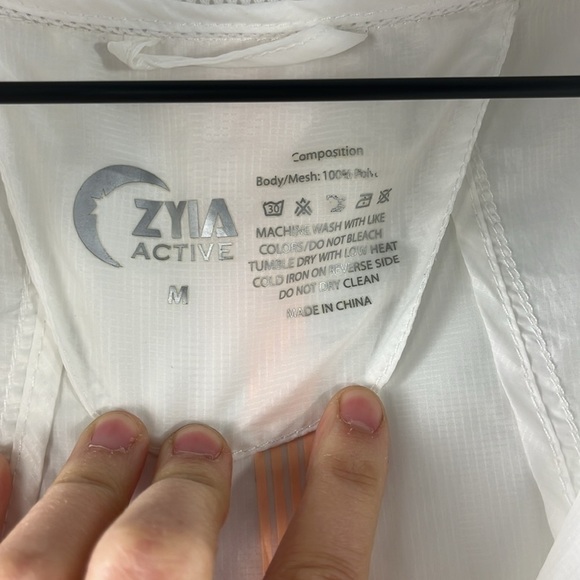 Zyia Active Ghost Trainer Lightweight Hooded Zip Windbreaker Jacket Womens M - Picture 3 of 10